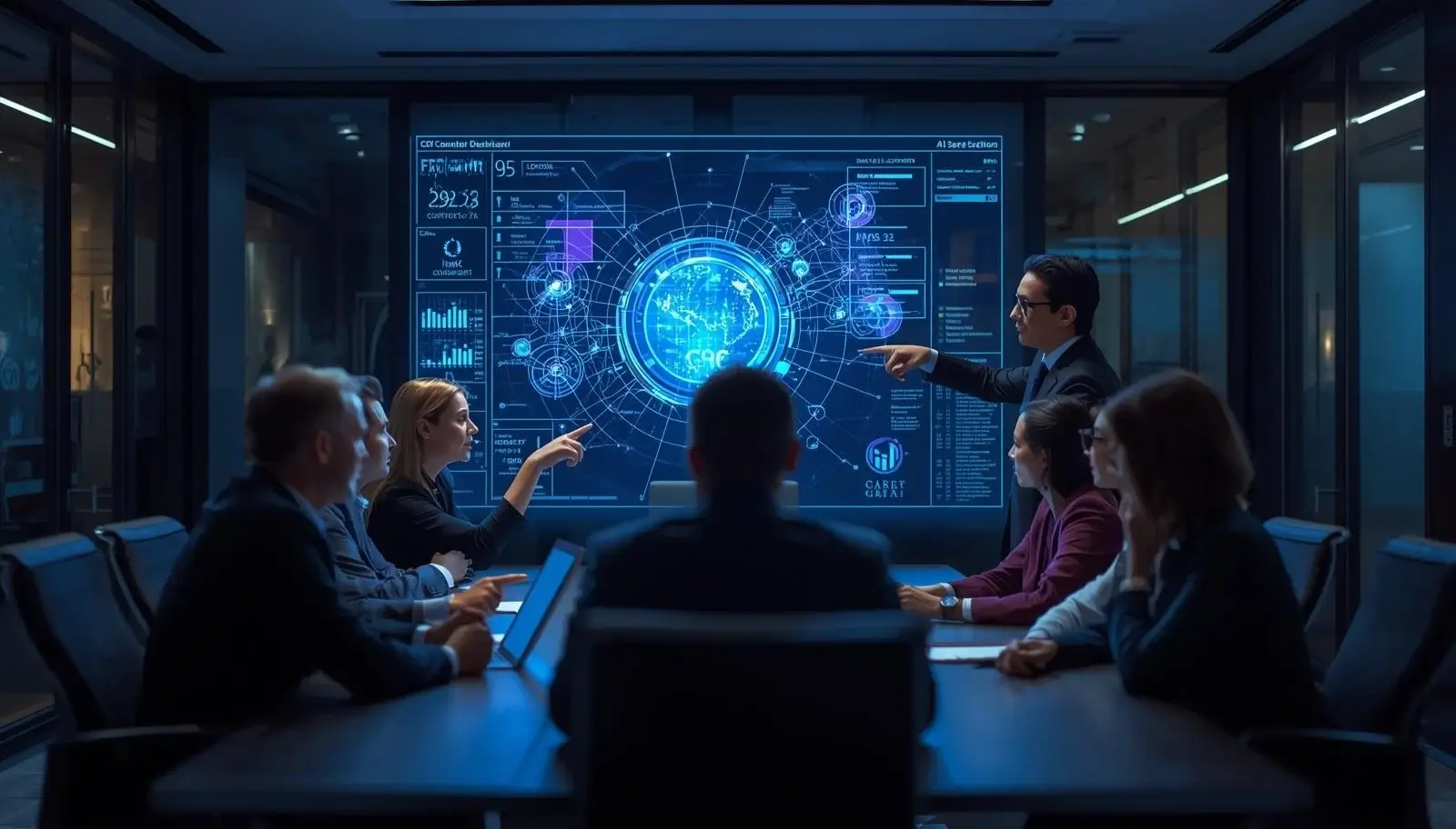 GRC berbasis AI dashboard real-time